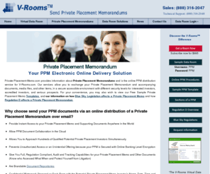 sendppm.com: Private Placement Memorandum Distribution | Confidentially Send PPM Documents
Private-Placmement-Memo.com can assist with Private Placement Memorandum distribution by providing collaborative, web-based & managed data and document solutions.