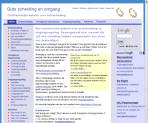 scheiding-omgang.nl: Gids echtscheiding omgangsregeling
Onafhankelijke website scheiding. Gratis echtscheidingsplan. Veel praktische info!