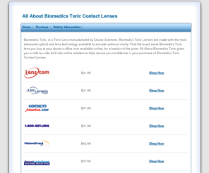 allaboutbiomedicstoric.com: All About Biomedics Toric Contact Lenses
All About Biomedics Toric Contact Lenses