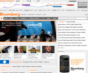 loomberg.net: Bloomberg - Business & Financial News, Breaking News Headlines
Bloomberg is a premier site for updated business news and financial information. It delivers international breaking news, stock market data and personal finance advice from leading experts.