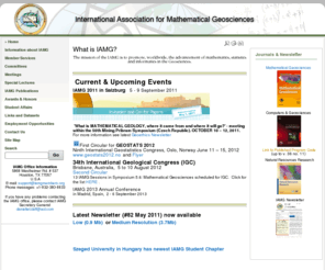 iamg.org: IAMG :: Home
International Association for Mathematical Geology