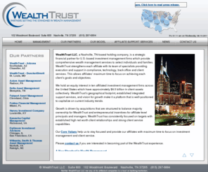 wealthtrust.com: WealthTrust LLC Nashville, TN
Wealth Trust  Scottsdale and Chandler Arizona. Investment and wealth management services  registered investment advisors firms portfolio managers
 and fee-based investment managers wealth managers serves institutional and individual clients and foundations