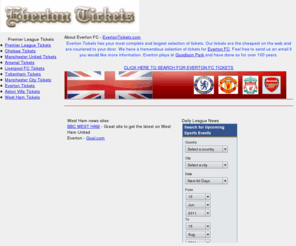 evertontickets.com: Everton FC Football Club Online Ticket Reseller Soccer Tickets Match
Everton Football Tickets to every Match, we have the best selection of Everton Tickets anywhere in the world.