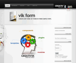 creativik.it: creativik - estensioni per Joomla - componenti, plugin, moduli e template
Creativik, template, estensioni, componenti, moduli per Joomla. Gestione eventi per Joomla, Gestione hosting per Joomla.