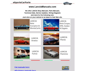 lanciamanuals.com: Lancia Shop Manuals
Shop Manuals for Lancia Scorpion,Beta, Flavia, Fulvia, Flaminia, automobiles