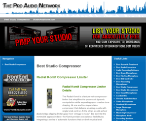 beststudiocompressor.com: Best Studio Compressor
Website dedicated to the choosing and reviewing the best vocal microphones on the market today.