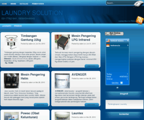 echalaundry.com: Perlengkapan laundry
Menyediakan semua perlengkapan laundry dan penjualan mesin pengering laundry...juga menjual mesin cuci second merek Elextrolux kapasita mulai 5kg sampai 10kg