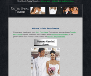 obxtux.com: Outer Banks Tuxedo Rentals Weddings Events Jims Formalwear
Outer Banks Tuxedo rental covering corolla kitty hawk, duck nags head hatteras and roanoke island obx wedding rentals