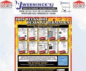 wernincksappliance.com: L. Werninck & Sons Furniture and Appliances
Wernincks has been providing affordable appliances and furniture to the Horseheads Elmira and Corning area since 1973.