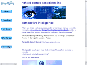 combsinc.com: richard combs associates inc - competitive intelligence, business intelligence
richard combs associates, consultants, competitive intelligence, business intelligence, business research.