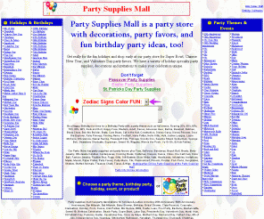 party-supplies-mall.com: Party Supplies Mall a Party Store: Decorations, Birthday Ideas, Party favors
The Party Supplies Mall is a huge party store with decorations, party favors, and fun birthday party ideas, too!