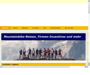 road-fahrtwind.net: Transalp, Alpencross, Bikereisen, Erlebnisreisen, Fahrtechnik, Alpenberquerung
Transalp, Alpencross, Bikereisen, Erlebnisreisen, Fahrtechnik, Alpenberquerung