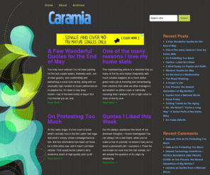 caramia.us: Caramia
"Life... is a curious thing."