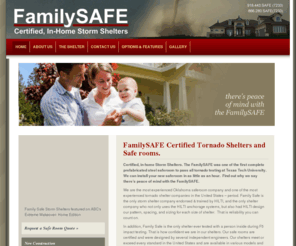 familysafeshelters.com: Home | Family Safe Shelters
FamilySAFE storm shelters and safe rooms.