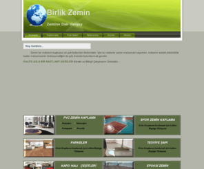 birlikzemin.com: Birlikzemin pvc zemin kaplama, Pvc zemin kaplama fiyatları, pvc yer döşemeleri, Pvc zemin kaplama, 
	pvc zemin, zemin kaplama, akustik, yükseltilmiş döşeme, karo halı, spor 
	zemin kaplama, vinil kaplama
Mekanlarınıza Değer Katar...