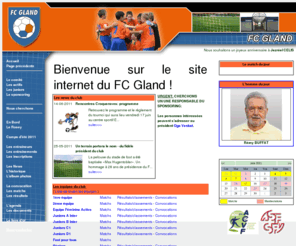 fcgland.ch: Bienvenu sur le site du FC Gland (VD)
FC Gland - (Vaud) Suisse - Présentation du club de football du FC Gland. Photos des équipes, vie du club, vous trouverez toutes les informations utiles.