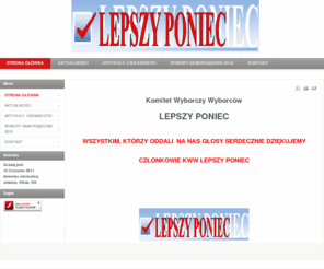 lepszyponiec.org: Komitet Wyborczy Wyborców LEPSZY PONIEC
