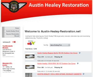 austin-healey-restoration.net: .:: Austin Healey Restoration ::.
Austin Healey restoration information, parts, manuals.  More products being added daily.