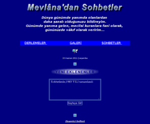 dedesh.com: MEVLANA'DAN SOHBETLER
