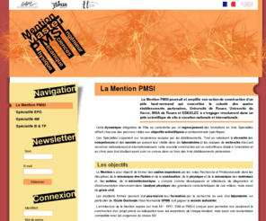 mmpmsi.fr: La Mention PMSI
Mention Master PMSI, Université et INSA de ROUEN, Université du Havre