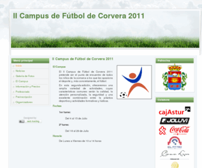 campuscorvera.es: II Campus de Fútbol de Corvera 2011
Página Web Oficial del II Campus de Fútbol de Corvera 2011