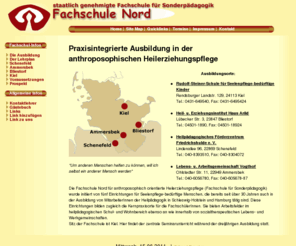 fachschule-nord.de: Fachschule Nord:  Praxisintegrierte Ausbildung in der
anthroposophischen Heilerziehungspflege
Homepage von Fachschule Nord: - 