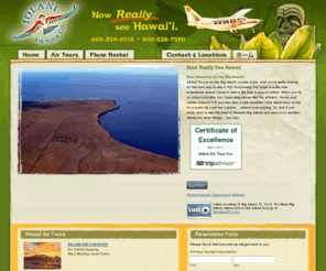 iolaniair.com: Hawaiian Geographic Air Tours “Now Really See Hawaii”…
Fly Above Volcano, Waterfalls, Landscape in our Airvans