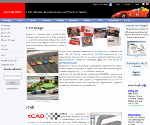 policar.info: policar.info: il sito ufficiale del collezionista slot policar e polistil.
Il  sito ufficiale per il collezionista  slot car Policar e Polistil. The official site for the Policar and Polistil slot cars collector.