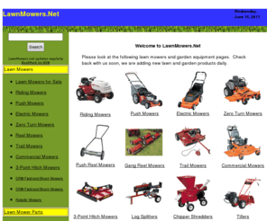 lawnmowers.net: LawnMowers.Net Lawn Mowers and Lawn Equipment for Sale
Lawn Mowers and Lawn Equipment for sale.