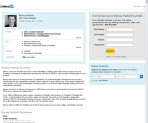 barneyharford.com: Barney Harford  | LinkedIn
View Barney Harford's professional profile on LinkedIn.  LinkedIn is the world's largest business network, helping professionals like Barney Harford discover inside connections to recommended job candidates, industry experts, and business partners.