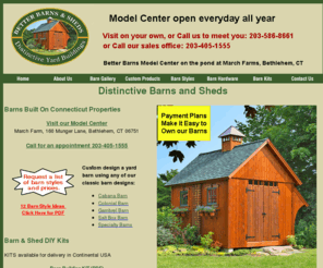 betterbarnsandsheds.com: Better Barns, Yard Barns and Sheds
Better Barns and Sheds builds custom barns in Connecticut and sells barn kits.