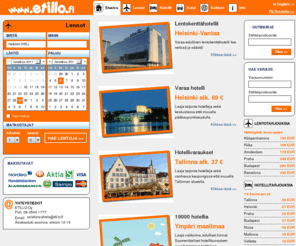etillo.net: Lennot, hotellit, matkat, lentoliput, halvat lennot, halpa lento, matkatoimisto, suomalainen nettimatkatoimisto
Suomalainen matkatoimisto, josta saat halvat lennot ja edulliset hotellit. Varaa matka itse ja maksa oman verkkopankin kautta.