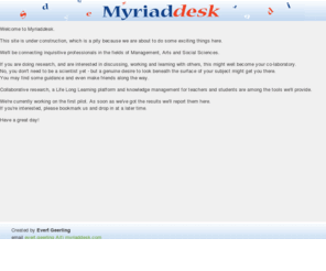 myriaddesk.com: Myriaddesk Connecting research and teaching
Homepage Myriaddesk