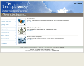 texastransparency.com: Texas Transparency
Texas Transparency - Open government is accountable government: a clear look at your tax dollars at work in Texas.