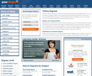 yourdegree.com: Online Accredited Degree Programs | Increase Your Earning Potential | YourDegree.com
Online Accredited Degrees in a handy online directory, YourDegree.com features only accredited online colleges and accredited career college degrees.