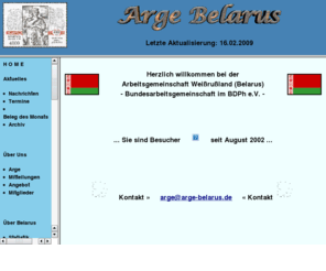 arge-belarus.de: Arbeitsgemeinschaft Weißrußland (Belarus)
Arbeitsgemeinschaft Weißrußland (Belarus)