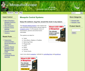 mosquitoxscape.com: All About Mosquito & Insect Control Systems | Mosquito Xscape
All About Mosquito & Insect Control Systems