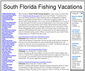 southfloridafishingvacations.com: South Florida Fishing Vacations
South Florida fishing vacations in South Florida in Miami, Ft Lauderdale, Naples and Palm Beach for a fishing experience were we provide fishing reports, blogs, livebait, tackle, hotels, motels and cabins with related information from fishing guides.