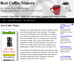 bestcoffeemakersonline.com: Best Coffee Makers
Best Coffee Makers - Find Deals On The Best Coffee Makers Online Today When You Shop With Us. The Best Coffee Makers Are Different For Each Person. Shopping Online Helps You To Quickly Find The Best Coffee makers For You & Your Family.