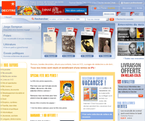 decitre.fr: Librairie Decitre : vente de livres scolaires et universitaires, littérature, romans policiers, BD
Vente en ligne de livres sur un catalogue de plus de 650 000 titres. Commande et achat en ligne de livres scolaires et universitaires, littérature, romans policiers, psychologie, medecine, informatique, histoire, géographie, dictionnaire. Découvrez la selection d'ouvrages de la librairie en ligne Decitre
