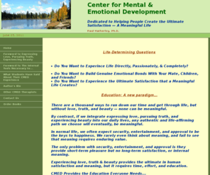 paulhatherley.com: Center for Mental and Emotional Development
At the Center for Mental and Emotional Development (CMED?), we provide the education everyone needs to develop his/her mind and emotions.
