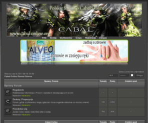 cabal-online.org: Cabal-Online :: Strona Główna
Cabal-Online.org. Najstarsze, największe i najlepsze forum o grze Cabal Online. Znajdziesz tu wiele poradników oraz rozwiązań problemów technicznych.