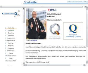 juergen-stadelmann.com: Jürgen Stadelmann -Der Erfolgscoach
Erfolg ist planbar Seminare Training und Konzepte, Jürgen Stadelmann Ihr Erfolgscoach für Konzepte die wirklich funktionieren