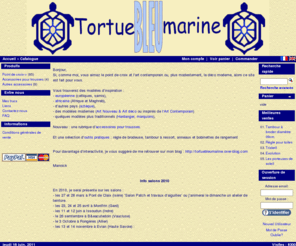 tortuebleumarine.com: Tortue Bleu Marine
Création de modèles pour la broderie au point de croix : modèles ethniques européens (celtiques, samis), africains (Afrique et Maghreb), ou autres (aztèque), modèles modernes (Art Nouveau, Art déco ou inspirés de l’Art Contemporain : Picasso, Kandinsky, Klee, Matisse, Escher) et quelques modèles plus traditionnels (Hardanger, marquoirs), toiles teintes à la main avec des teintures naturelles (indigo, garance, gaude), toiles et lins Gander et Zweigart, outils pratiques pour brodeuses.