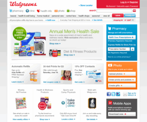 walgreenpharmacy.com: Welcome to Walgreens - Your Home for Prescriptions, Photos and Health Information
Walgreens.com - America's online pharmacy serving your needs for prescriptions, health & wellness products, health information and photo services