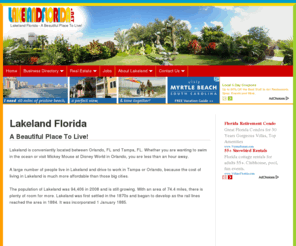 lakelandflorida.net: Lakeland Florida - A beautiful place to live
Lakeland Florida is located between Orlando FL and Tampa FL and is the perfect place to live.