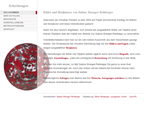 schichten.de: Willkommen | Schichtungen | Bilder und Skulpturen von Sabine Strenger-Rehberger | Seefelden am Bodensee
Schichtungen - Kunst - Bilder und Skulpturen von Sabine Strenger-Rehberger - Seefelden am Bodensee
