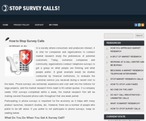 stopsurveycalls.com: Stop Survey Calls
Are you getting called at home or work to do surveys over the phone? Learn how you can stop survey phone calls for good! If you let it be, they will continue to call.