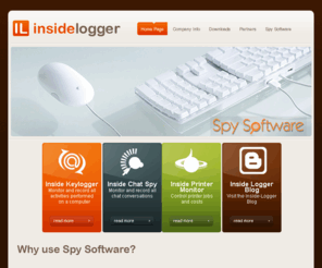 inside-logger.com: Inside-Logger - computer spy software,  keystroke logger, windows keylogger, chat monitoring, software to monitor Internet
        activity
Inside-Logger - computer monitoring software, keystroke logger, windows keylogger, chat monitoring and software to monitor Internet activity
