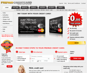 prepaid-creditcard.com: Prepaid credit card for everyone
Prepaid Credit Card, Prepaid credit card, no Schufa check, no credit scoring, no bank account required, 24 hours express delivery